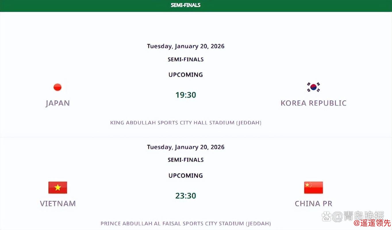 今日中国队将出战U23亚洲杯半决赛 对阵越南